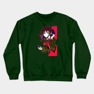 Anime College Girl Crewneck Sweatshirt